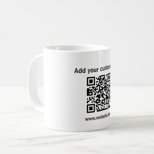 Benutzerdefinierte, einfache Tasse mit weißem Qr-C (Vorderseite Links)