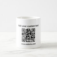 Benutzerdefinierte, einfache Tasse mit weißem Qr-C