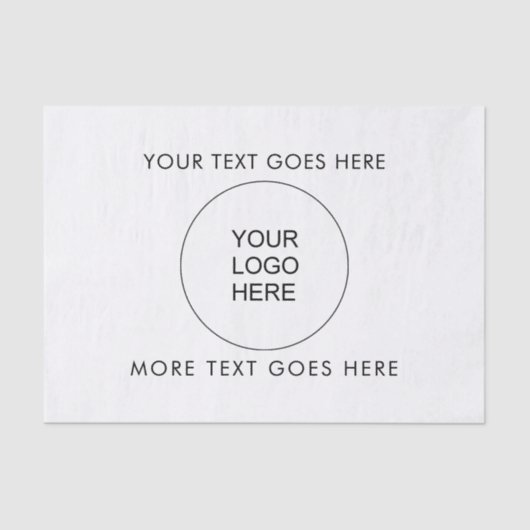 Benutzerdefinierte, einfache Vorlage Ihr Logo hier Seidenpapier (Vorderseite)