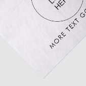 Benutzerdefinierte, einfache Vorlage Ihr Logo hier Seidenpapier (Ausschnitt)