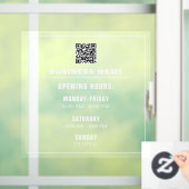 Benutzerdefinierte einfache Vorlagenöffnungszeiten Fensteraufkleber (Zuhause)