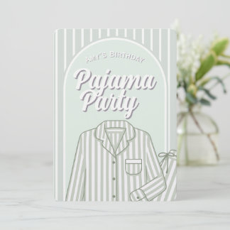 Benutzerdefinierte Einladung - Mädchen-Pyjama-Schl