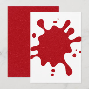 Benutzerdefinierte Einladung mit weißem und tomate