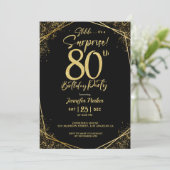 Benutzerdefinierte Einladung zum 80. Geburtstag (Stehend Vorderseite)