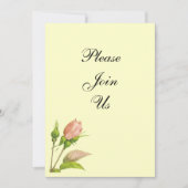 Benutzerdefinierte Einladungen auf der rosa Rosenk (Vorderseite)