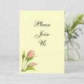 Benutzerdefinierte Einladungen auf der rosa Rosenk (Stehend Vorderseite)