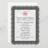 Benutzerdefinierte Einladungen für Abschluss (Vorne/Hinten)