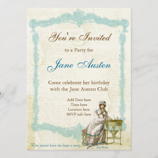 Benutzerdefinierte Einladungen von Jane Austen