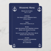 Benutzerdefinierte Einladungen zum Hochzeitsmenü d (Vorne/Hinten)