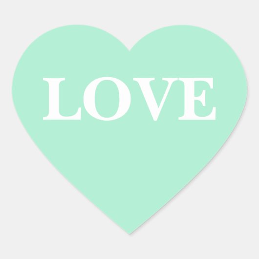 Benutzerdefinierte Einladungs-Lichtminze Herz-Aufkleber (Vorderseite)