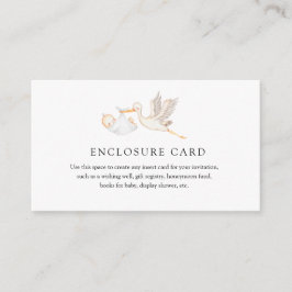 Benutzerdefinierte Einschließkarte für Weißstorch Begleitkarte