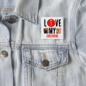 Benutzerdefinierte einzigartige 2-Foto-Collage Ich Button (Beispiel)