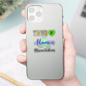 Benutzerdefinierte einzigartige Monogramm-Lehrerna Aufkleber (Telefon)