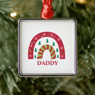 Benutzerdefinierte einzigartige Weihnachtsfamilie Ornament Aus Metall