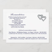 Benutzerdefinierte eisblaue Herz-Abschlusskarte Einladung (Vorne/Hinten)