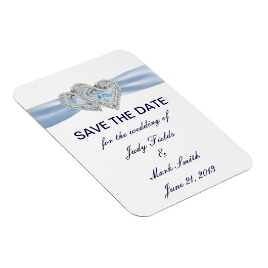 Benutzerdefinierte eisblaue Herzen speichern das D Magnet (Rechte Seite)