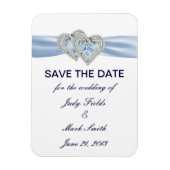 Benutzerdefinierte eisblaue Herzen speichern das D Magnet (Vertikal)