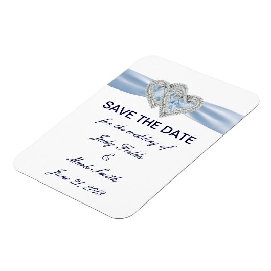 Benutzerdefinierte eisblaue Herzen speichern das D Magnet (Linke Seite)