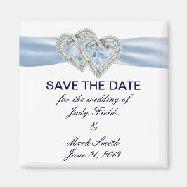 Benutzerdefinierte eisblaue Herzen speichern das D Magnet