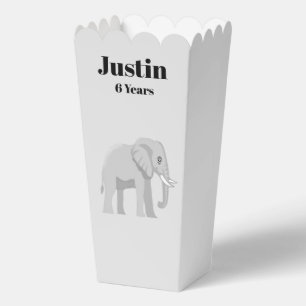 Benutzerdefinierte Elefant-Popcorn-Box zum Geburts Geschenkschachtel