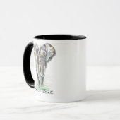 Benutzerdefinierte Elefant- und Aquarelltiersammlu Tasse (Vorderseite Links)