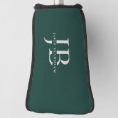 Benutzerdefinierte Eleganmonogramm und Name Grün Golf Headcover (Rotieren 90)