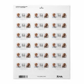 Benutzerdefinierte Elegante Abschluss 2 Foto Rücks Adressaufkleber (Vorne)