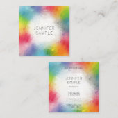 Benutzerdefinierte elegante Abstrakte Vorlage Quadratische Visitenkarte (Vorne/Hinten)
