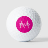 Benutzerdefinierte elegante Anfangsbuchstabe Name  Golfball (Vorderseite)