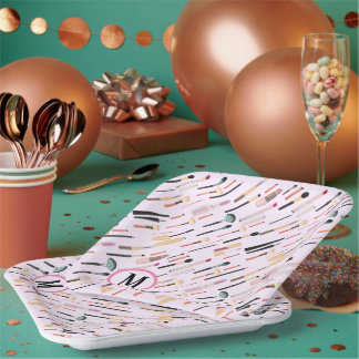 Benutzerdefinierte elegante Glittering Beauty Make Pappteller