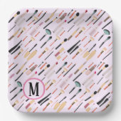 Benutzerdefinierte elegante Glittering Beauty Make Pappteller (Vorderseite)