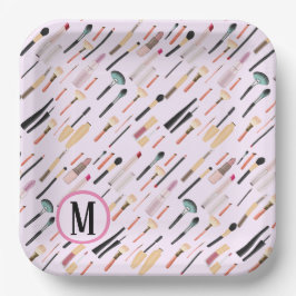 Benutzerdefinierte elegante Glittering Beauty Make Pappteller