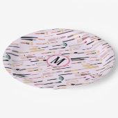 Benutzerdefinierte elegante Glittering Beauty Make Pappteller (Schrägansicht)