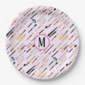 Benutzerdefinierte elegante Glittering Beauty Make Pappteller (Vorderseite)