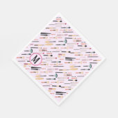 Benutzerdefinierte elegante Glittering Beauty Make Serviette (Ecke)