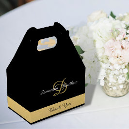 Benutzerdefinierte, elegante Gold Black Color Mono Geschenkschachtel
