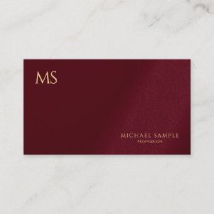 Benutzerdefinierte Elegante Goldtext-Monogramm-Vor Visitenkarte