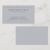 Benutzerdefinierte elegante graue moderne minimali visitenkarte (Vorne/Hinten)