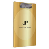 Benutzerdefinierte elegante Imitate Gold Monogram  Klemmbrett (Rechts)