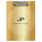 Benutzerdefinierte elegante Imitate Gold Monogram Klemmbrett (Vorderseite)