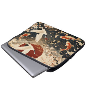 Benutzerdefinierte elegante japanische Koi- und Kr Laptopschutzhülle