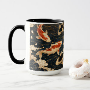 Benutzerdefinierte elegante japanische Koi- und Kr Tasse