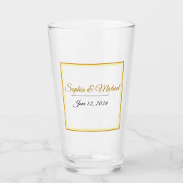 Benutzerdefinierte Elegante Minimalistische Hochze Glas