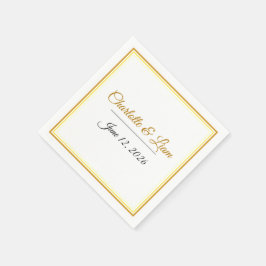 Benutzerdefinierte elegante minimalistische Hochze Serviette
