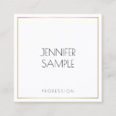Benutzerdefinierte elegante Minimalistische Vorlag Quadratische Visitenkarte (Vorderseite)