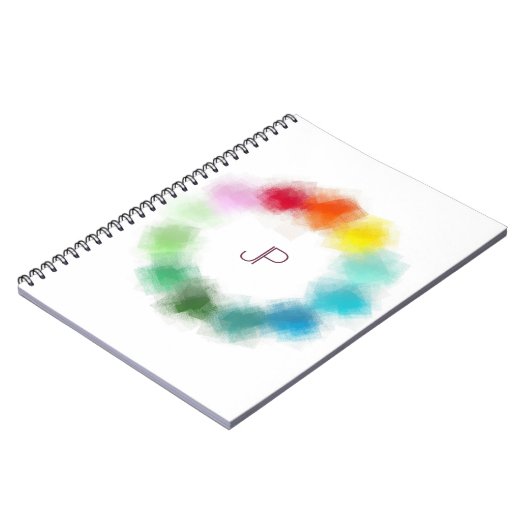 Benutzerdefinierte elegante Mit Monogramm Vorlage Notizblock (Linke Seite)