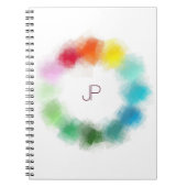 Benutzerdefinierte elegante Mit Monogramm Vorlage Notizblock (Vorderseite)