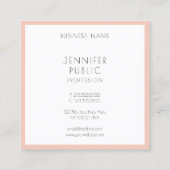 Benutzerdefinierte elegante moderne Berufliche Vor Quadratische Visitenkarte (Rückseite)