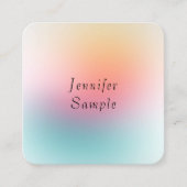 Benutzerdefinierte elegante, moderne, farbenfrohe quadratische visitenkarte (Vorderseite)