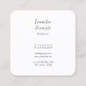 Benutzerdefinierte elegante, moderne, farbenfrohe quadratische visitenkarte (Rückseite)